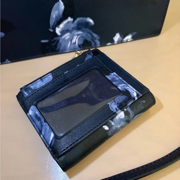 Kate Spade Black and Blue Floral Crossbody Bag and Wallet - Picture 6 of 8